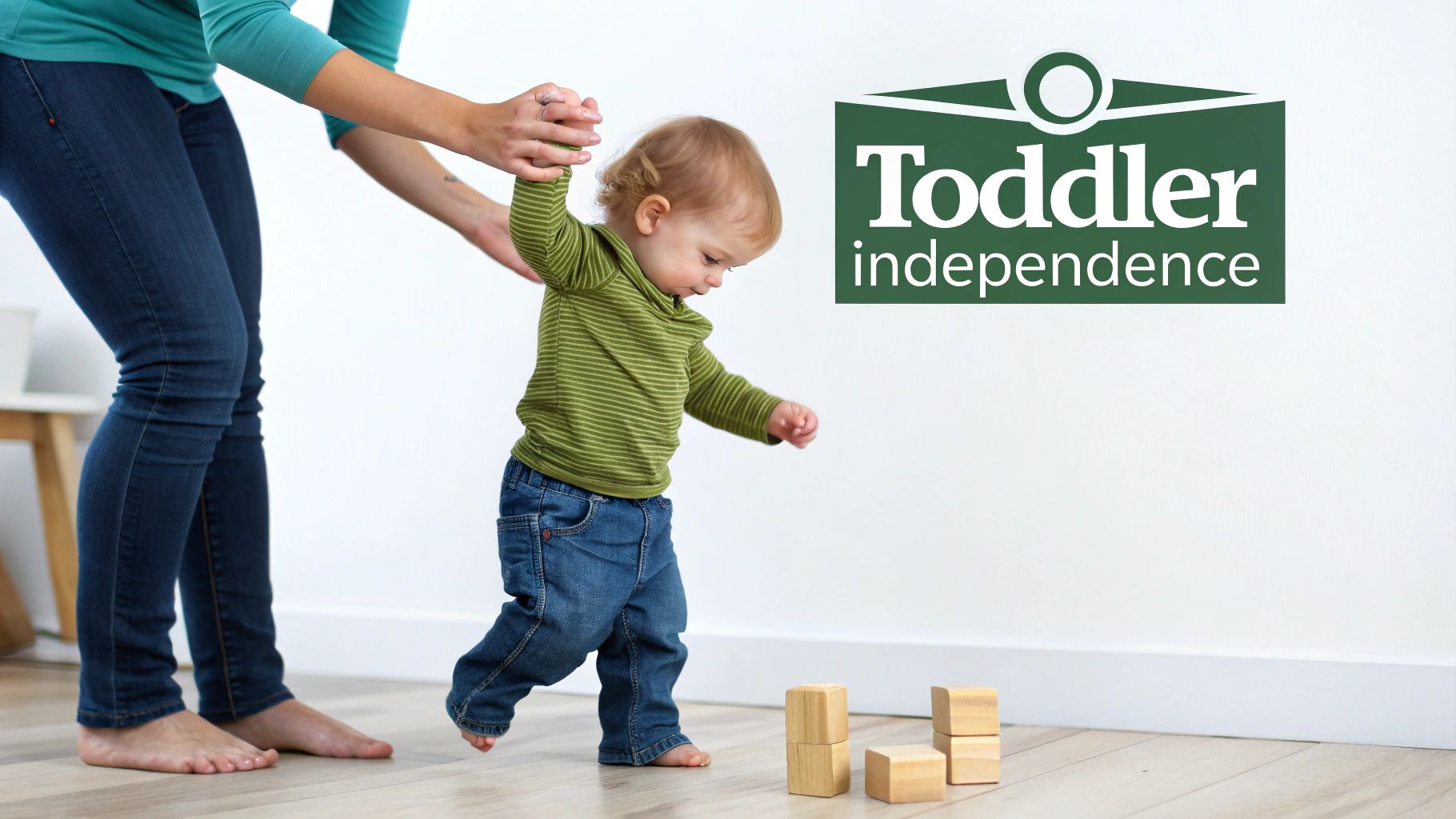 A toddler playing with stacking rings