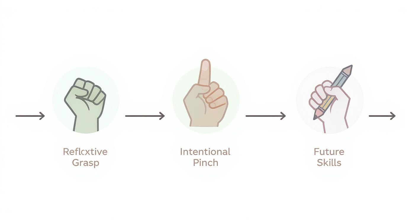 Infographic about fine motor skills infants