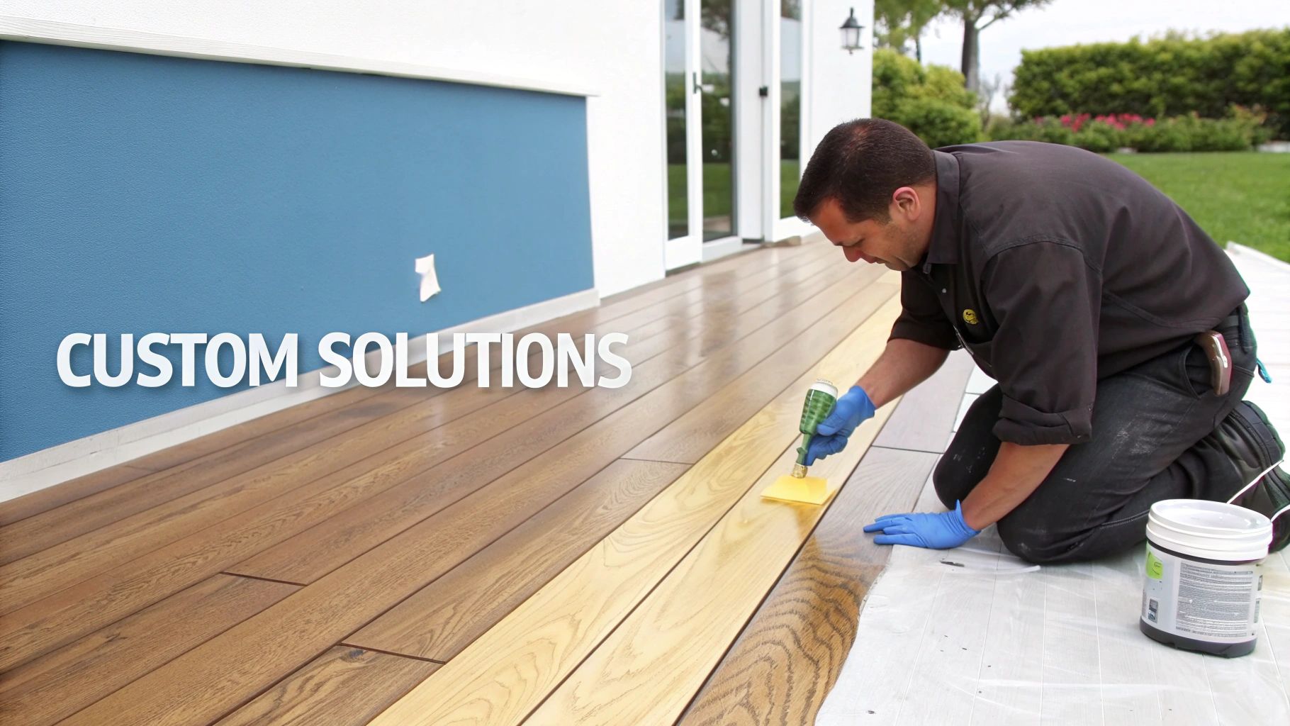 Refinished hardwood floors in a beautifully styled Roslyn living room.