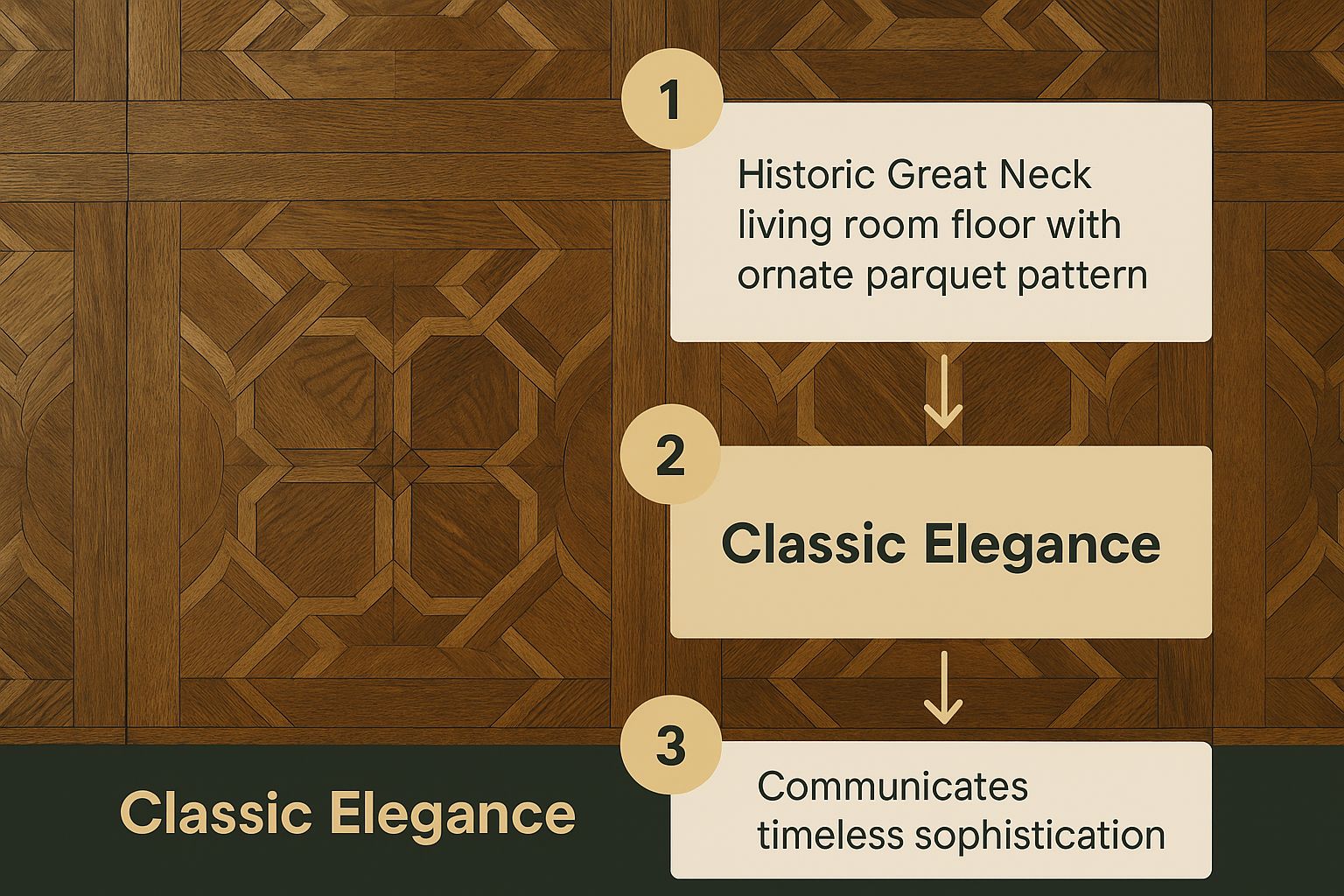 Infographic about parquet wood floor refinishing