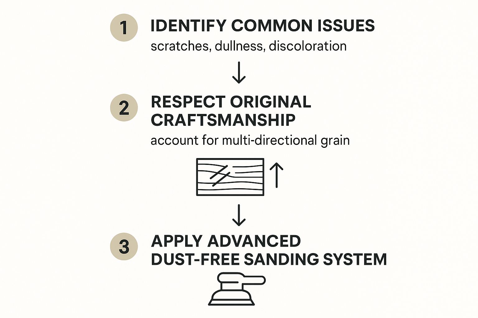 Infographic about refinish parquet wood floors