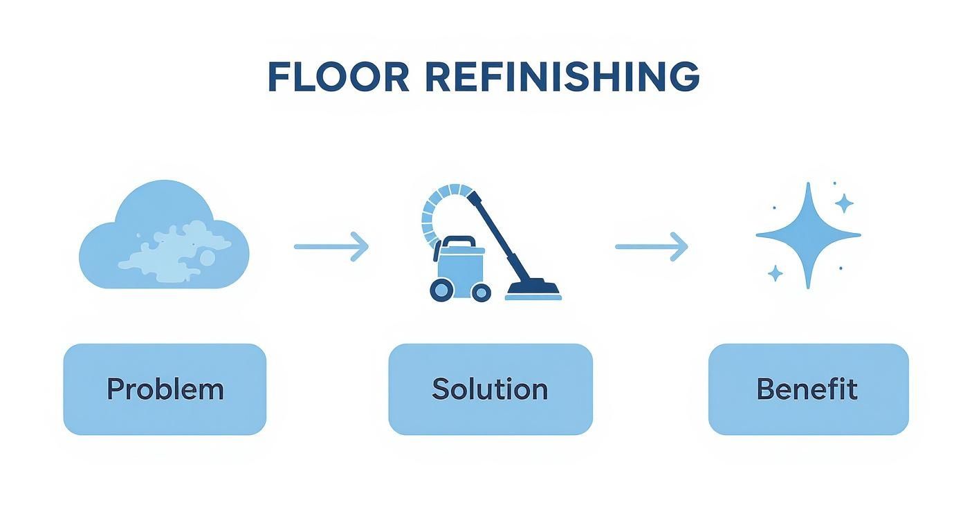 Infographic about dustless floor sanding equipment