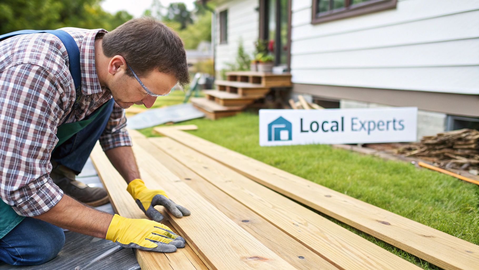 A hardwood floor during the refinishing process.