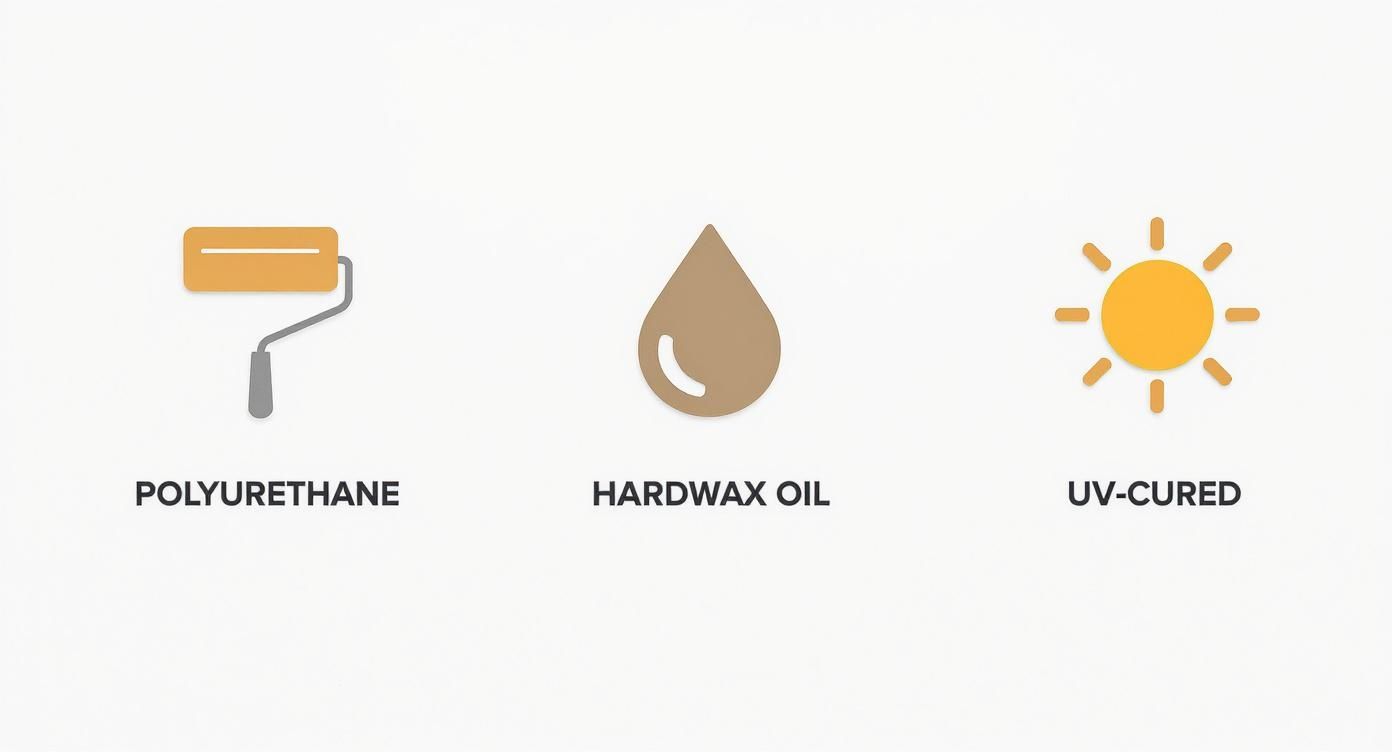 Infographic about best hardwood floor finish for dogs