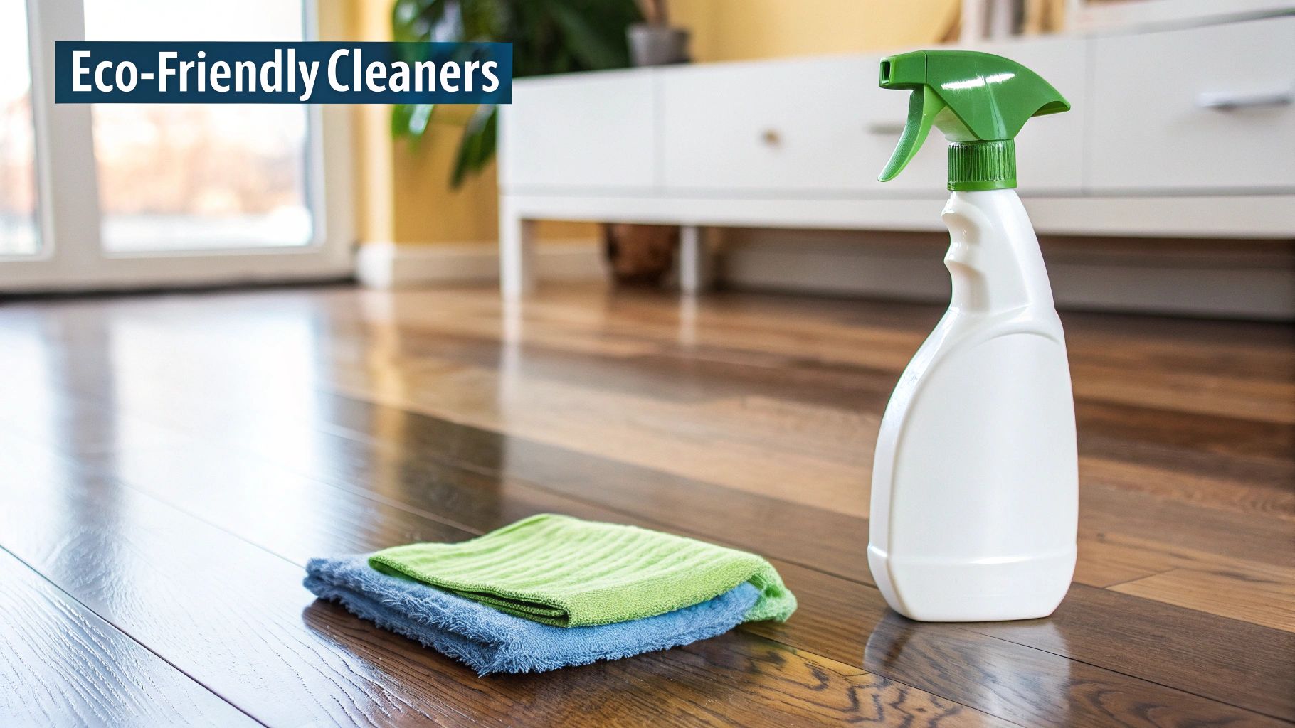 A person pouring a natural, eco-friendly cleaning solution into a spray bottle.