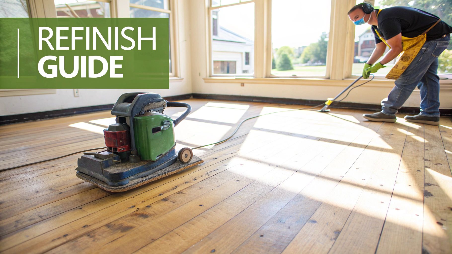A close-up shot of a pristine, newly finished hardwood floor reflecting soft light.