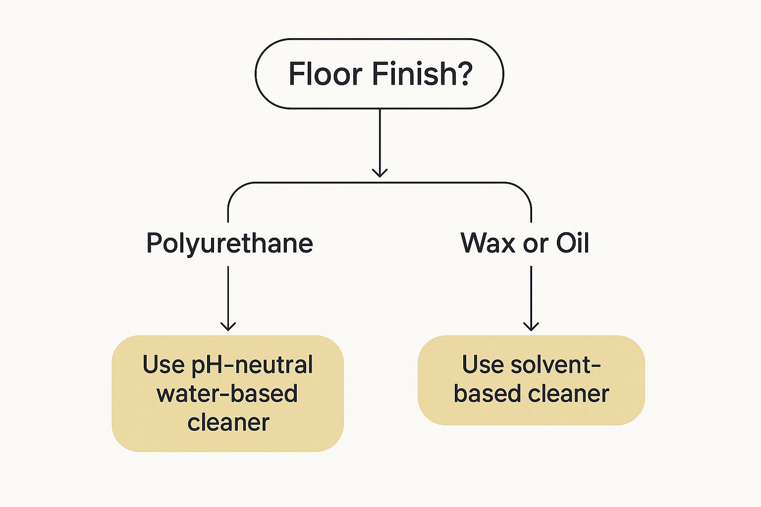 Infographic about best cleaning products for hardwood floors