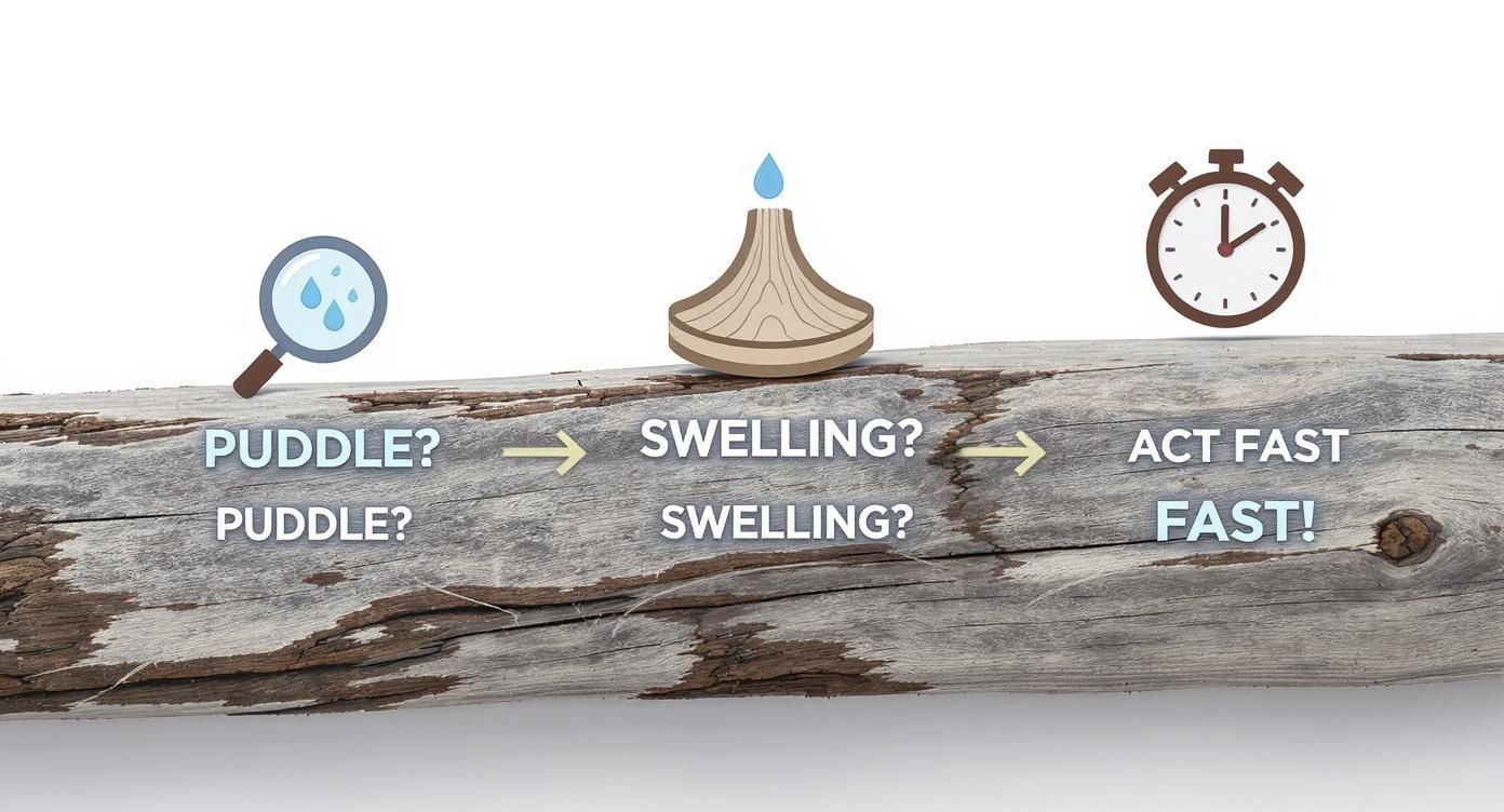Infographic about water damage wood floor
