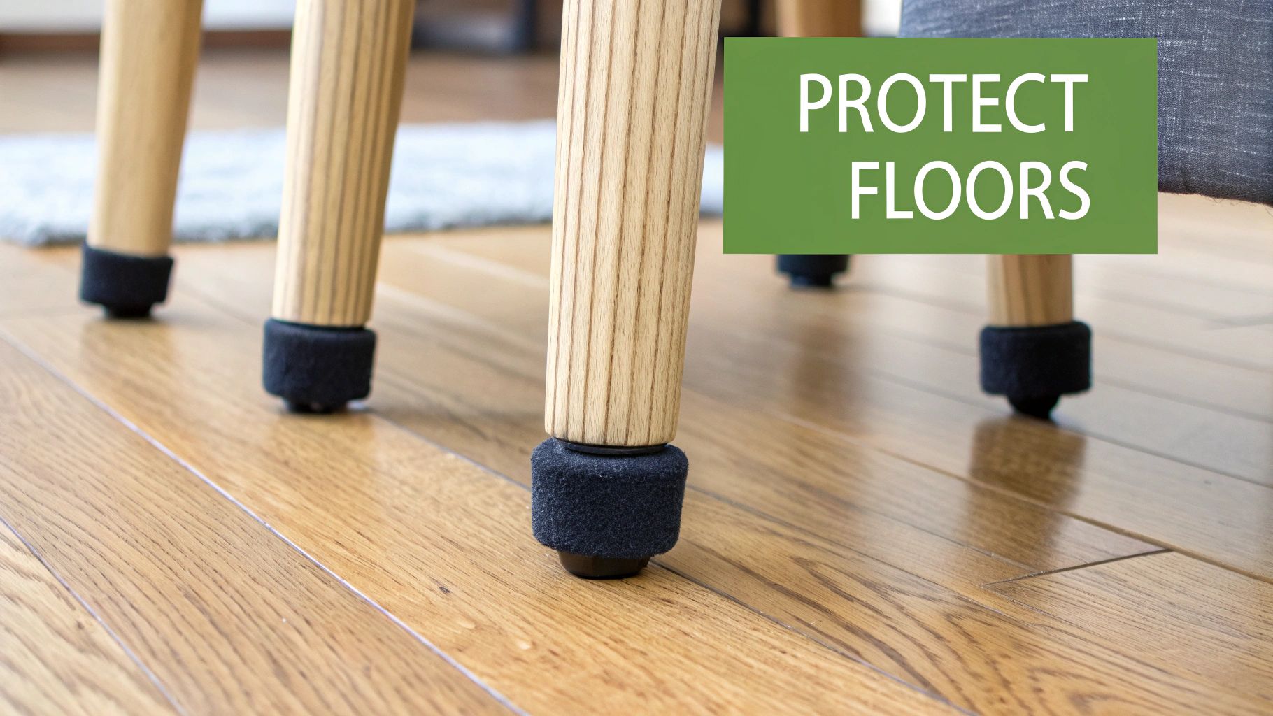 A technician using a UV light machine to instantly cure the finish on a newly refinished hardwood floor.