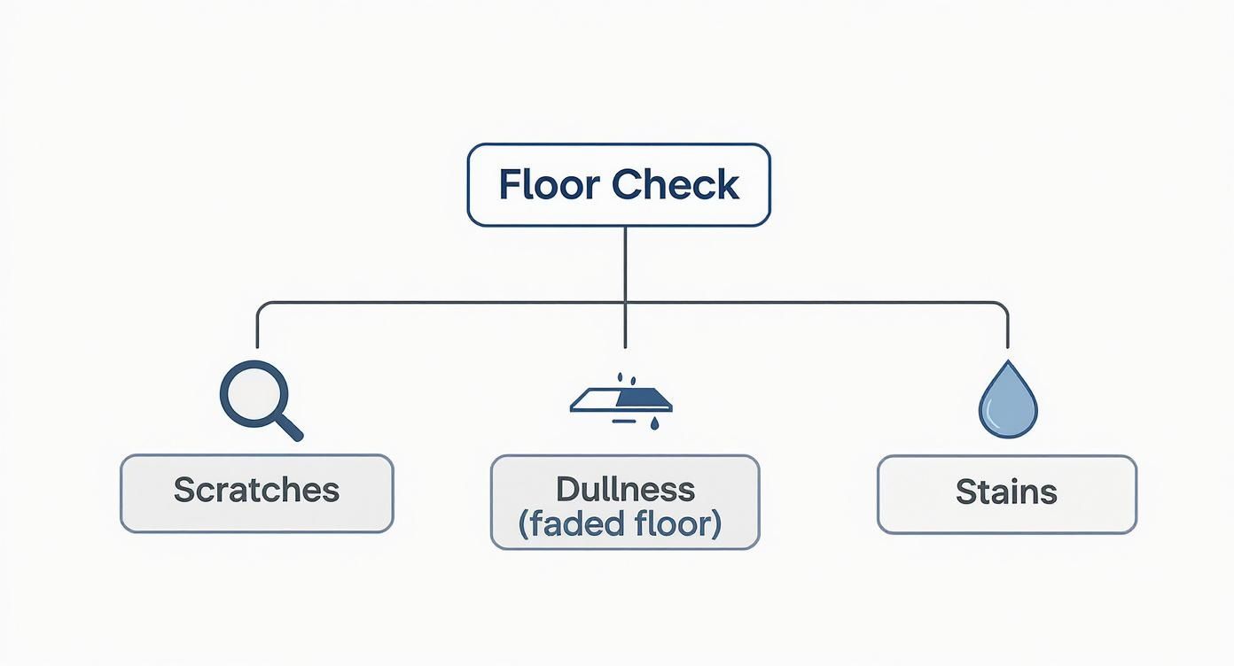 Infographic about hardwood wood floor refinishing service
