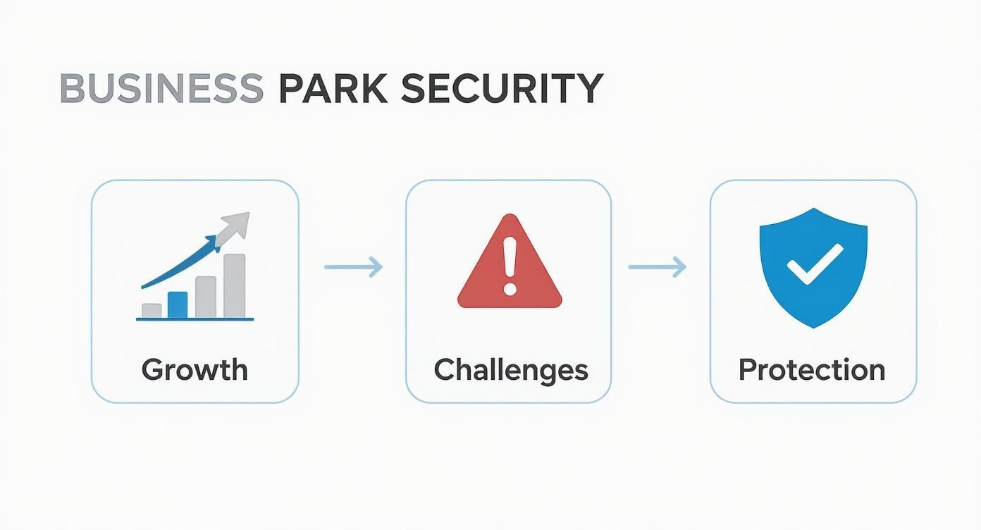 Infographic about North Texas business parks
