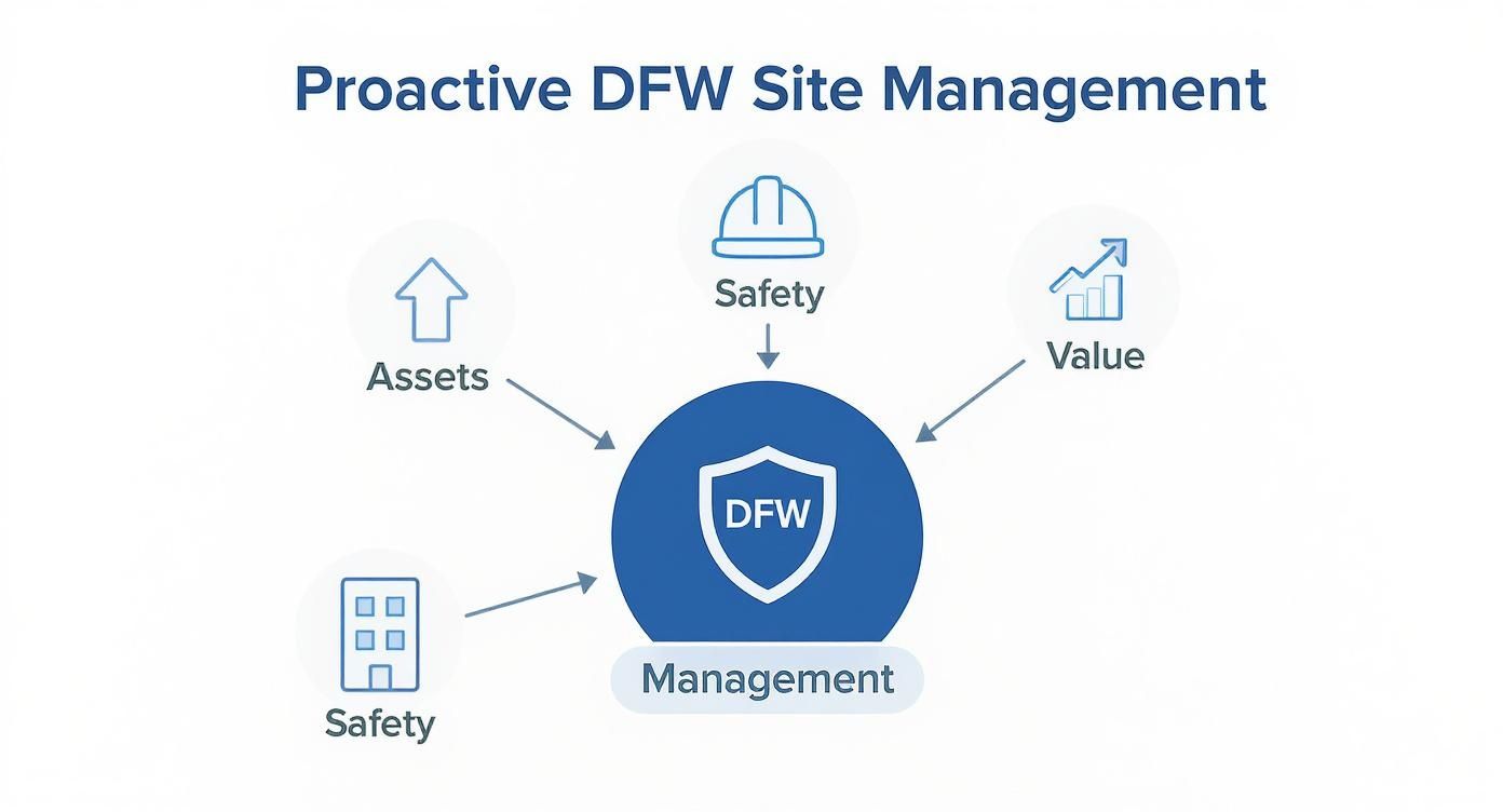 Infographic about DFW site management