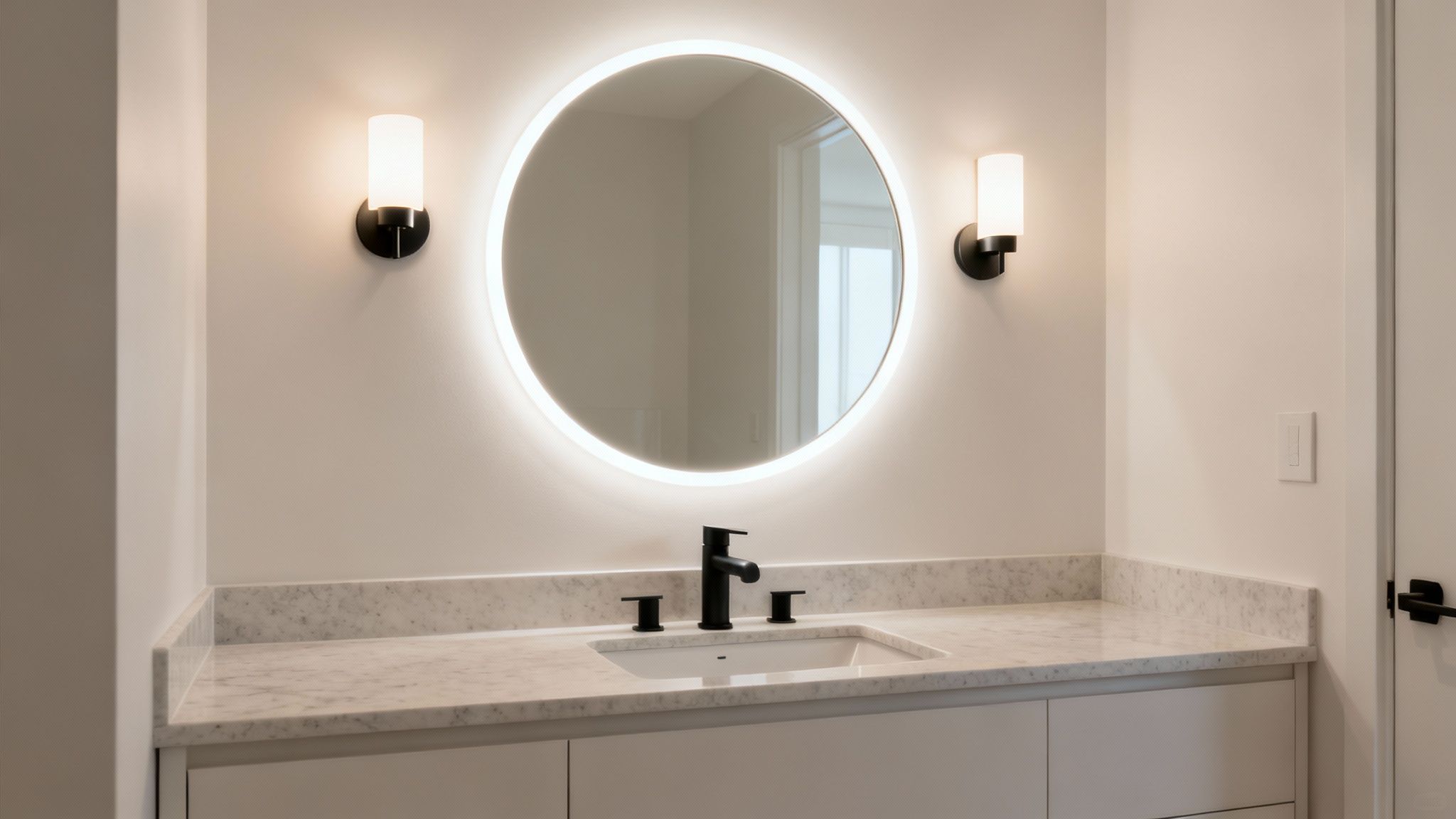 Lighting and Mirror Installation