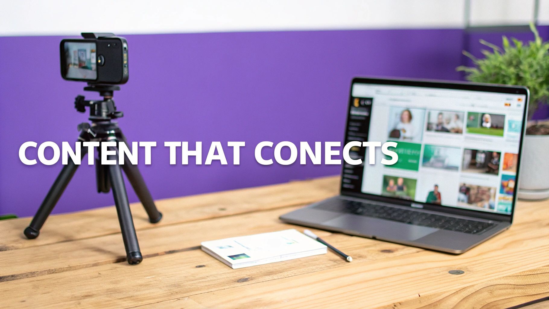 A person's hands holding a cup of coffee and a phone displaying social media, with a laptop nearby.