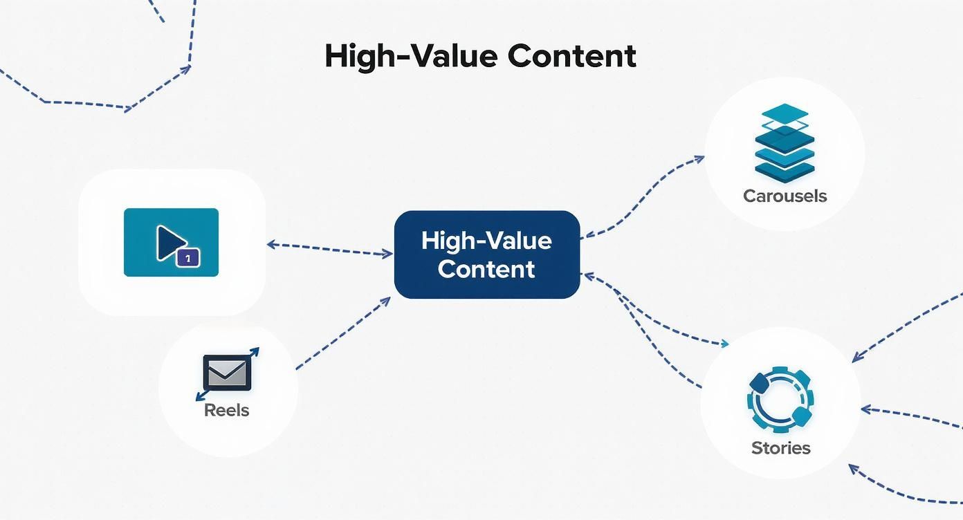 Infografia sobre o crescimento orgânico de seguidores no Instagram