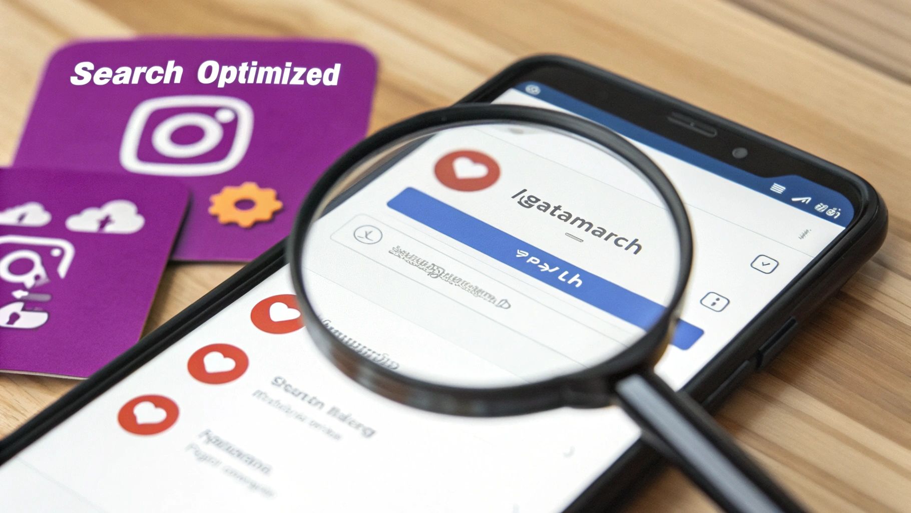 Illustration showing social proof with follower counts on Instagram