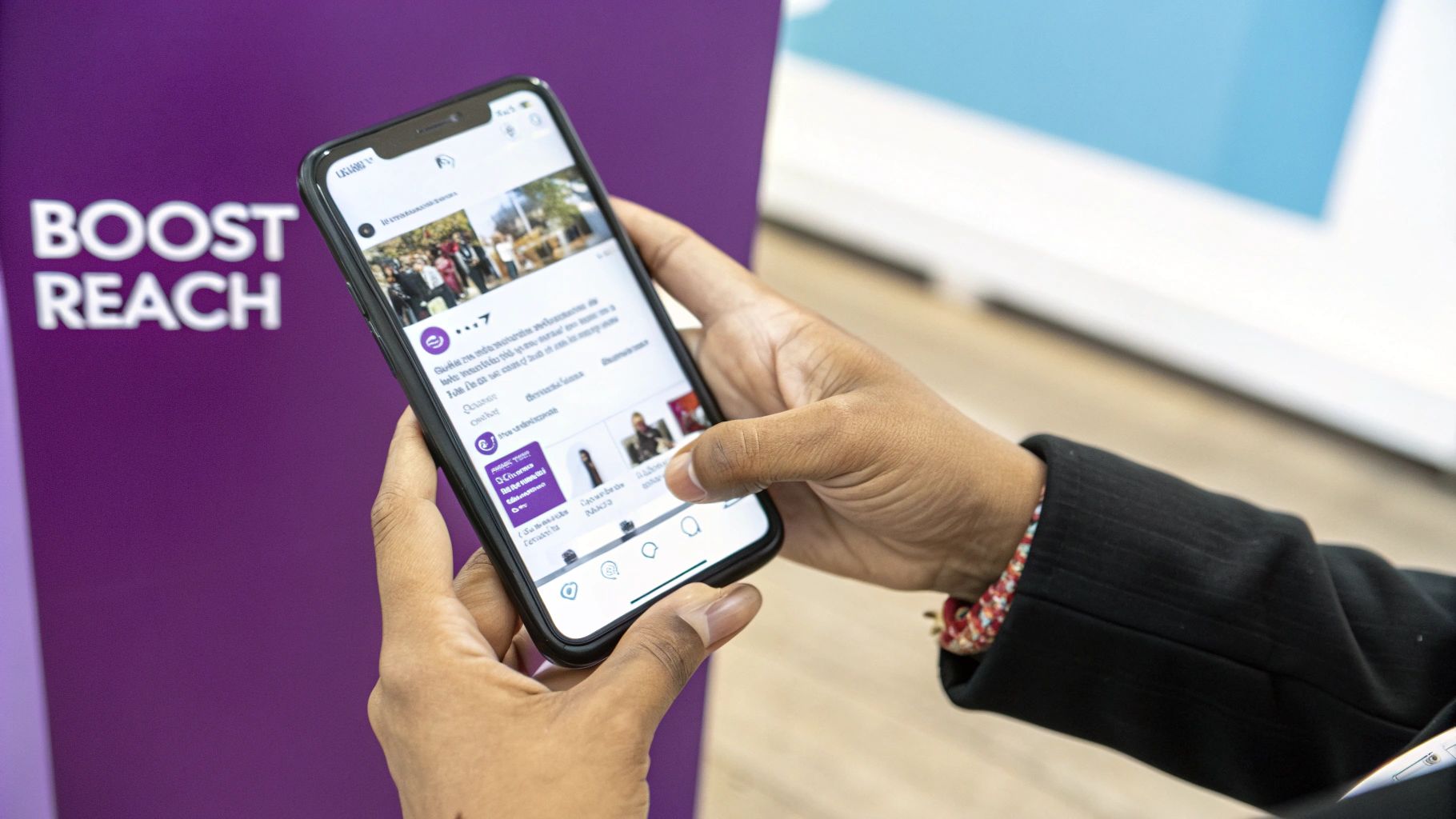 Vyras skeptiškai žvelgia į savo mobilųjį telefoną, vaizduodamas parduotuvių mėgėjų dilemą.