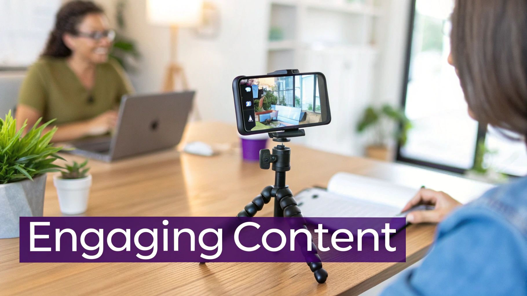 A group of diverse people interacting and connecting, symbolizing community building on Instagram.