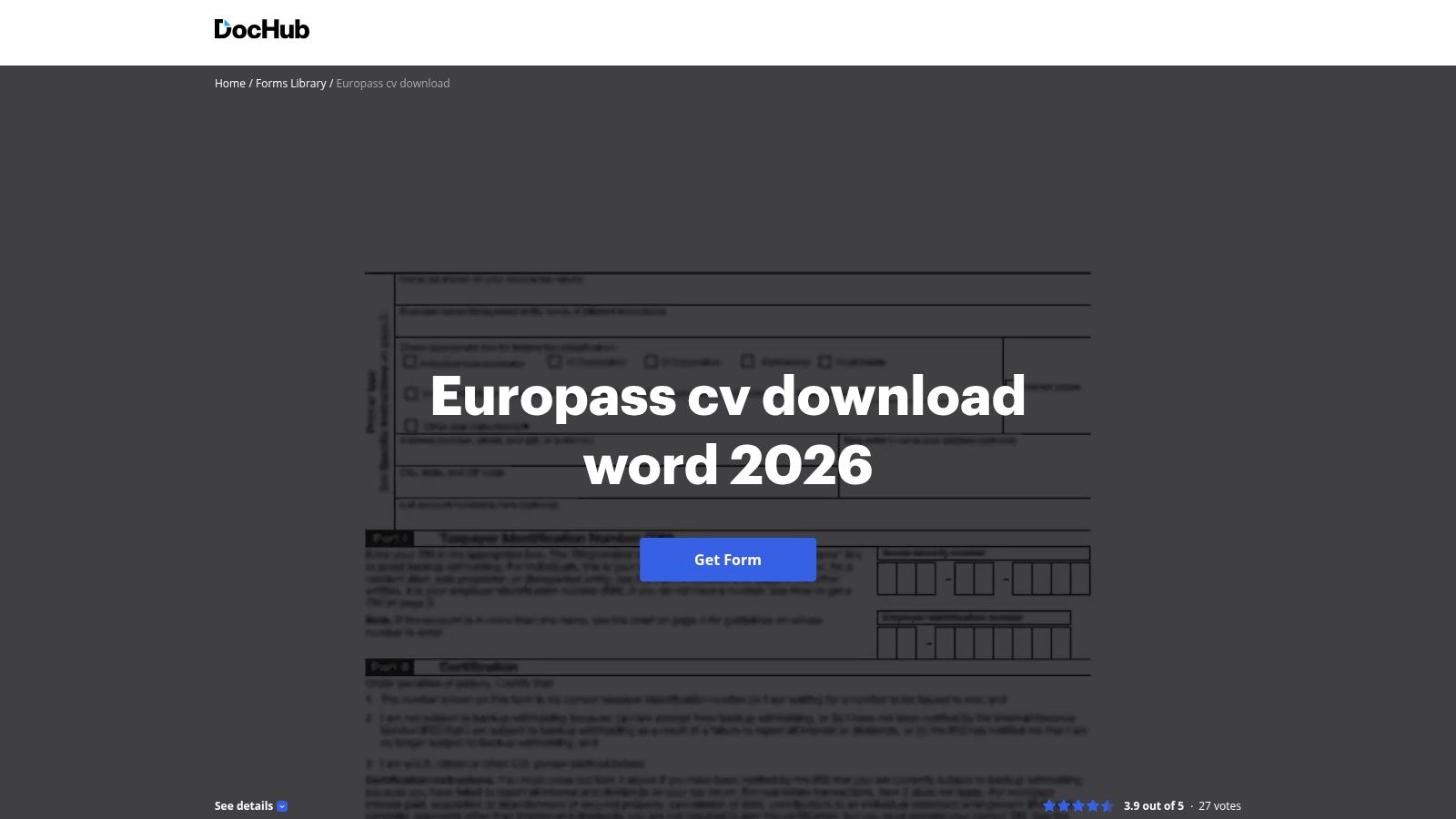DocHub – Fill and edit Europass CV examples online