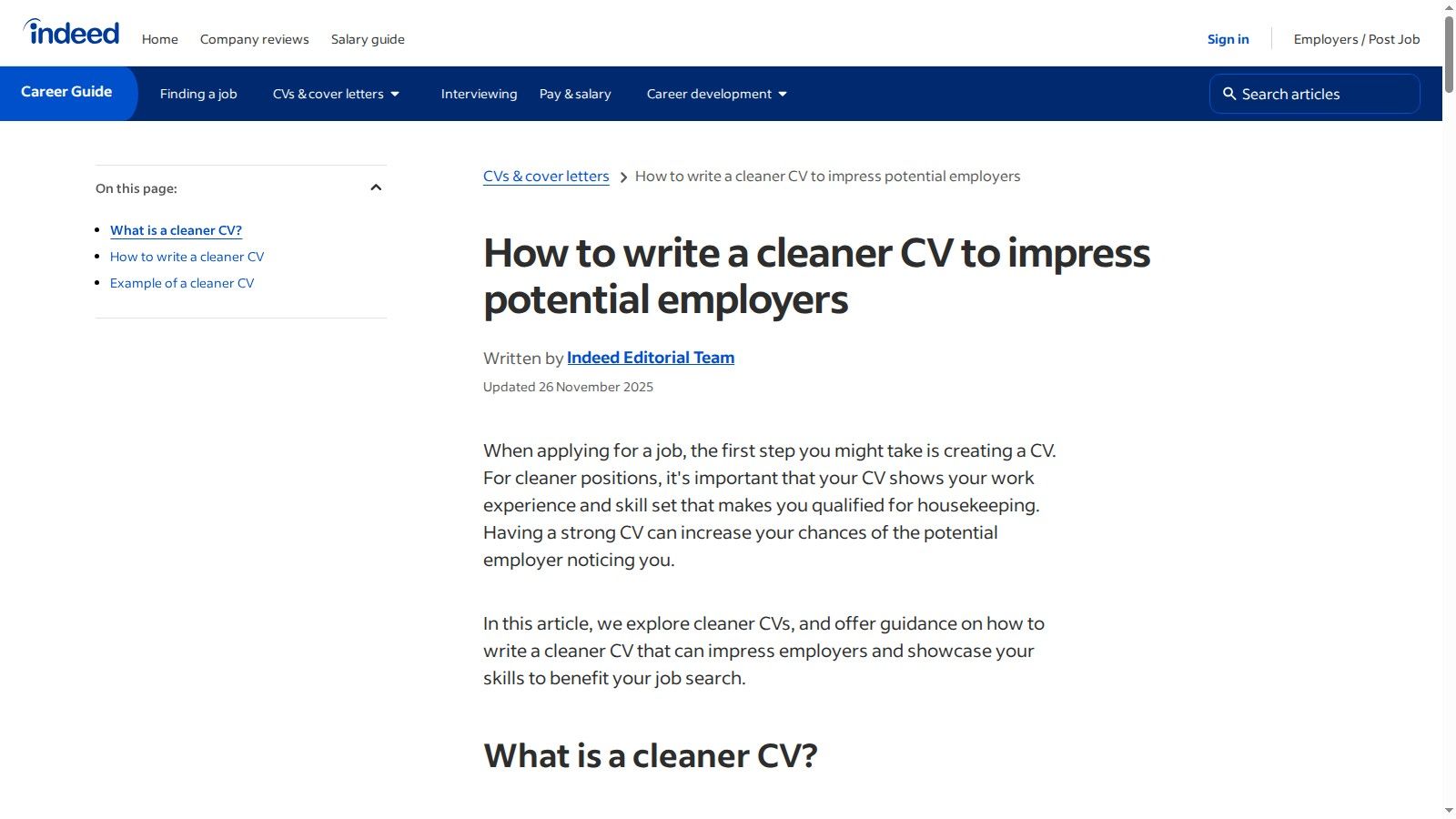 Indeed Career Guide (UK)