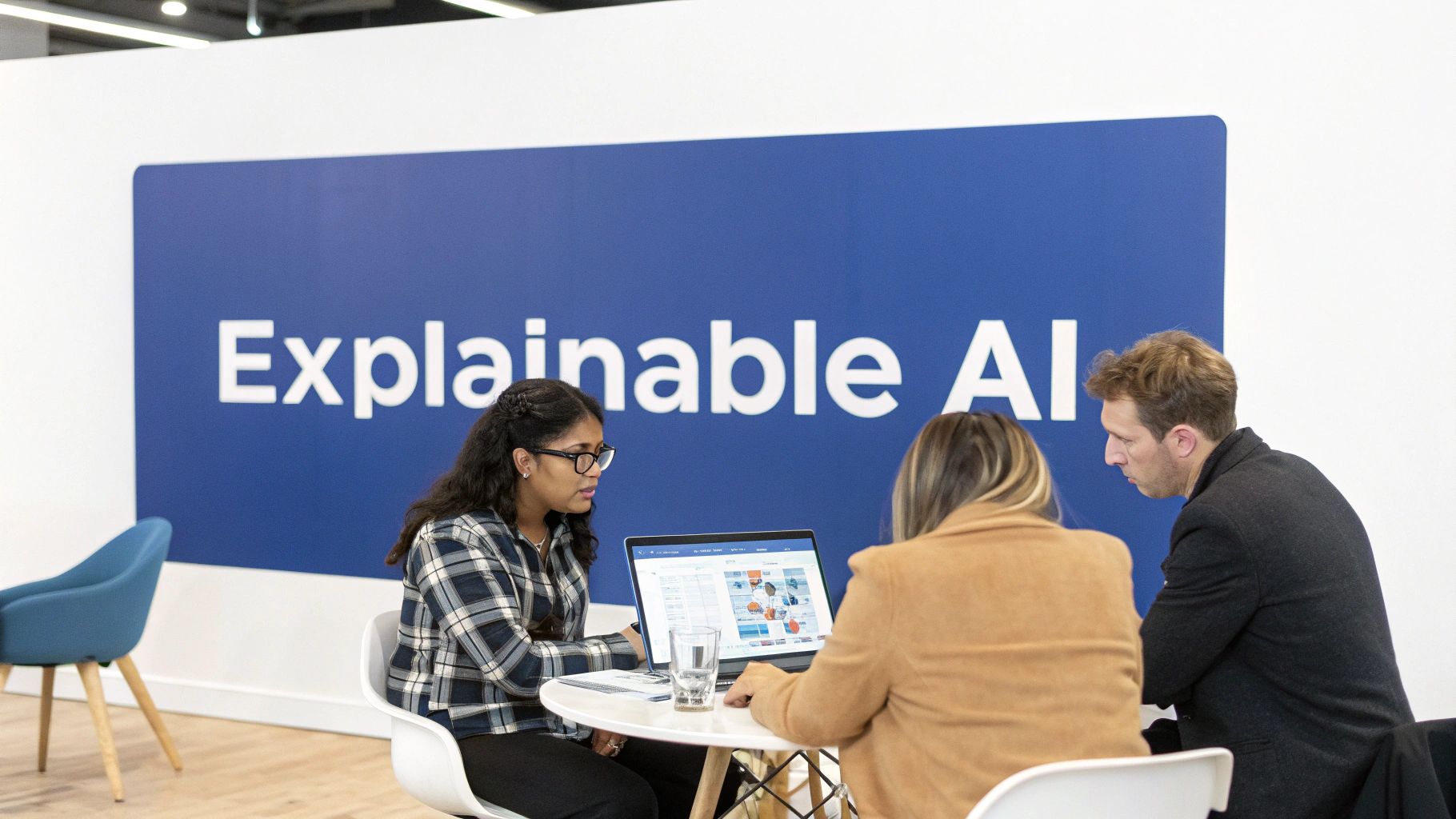 Scales of justice balancing a data icon and a human icon, set against a backdrop of the Canadian flag, representing legal and ethical balance.