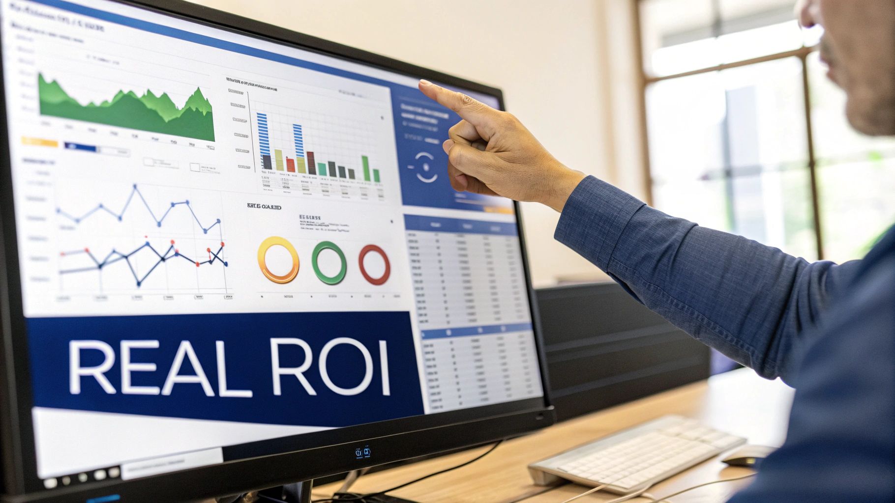 A chart showing positive financial trends, illustrating the ROI of business intelligence.
