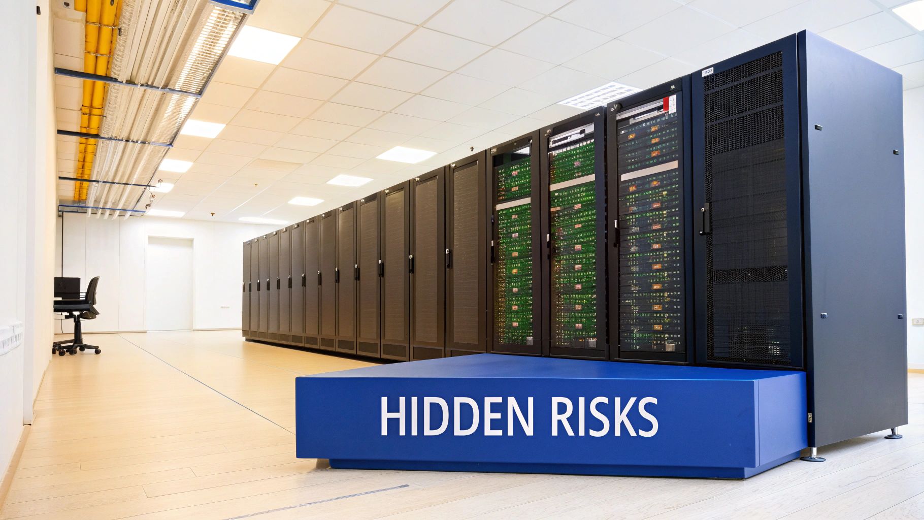 An abstract image representing the complexities and potential risks of AI in healthcare data privacy.