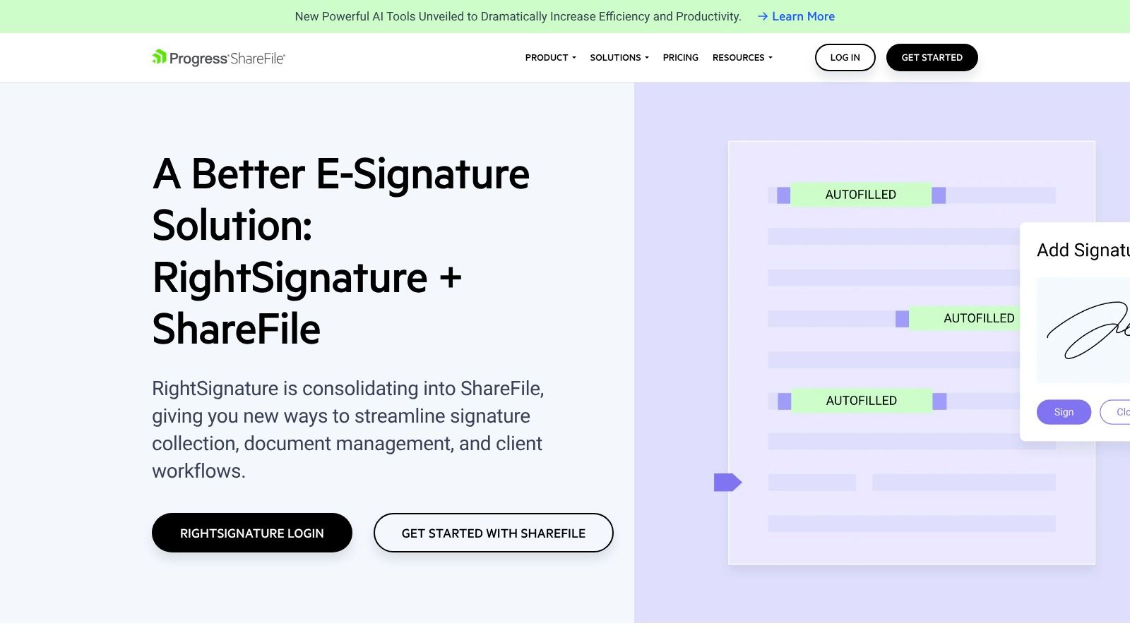 ShareFile eSignature (formerly RightSignature)
