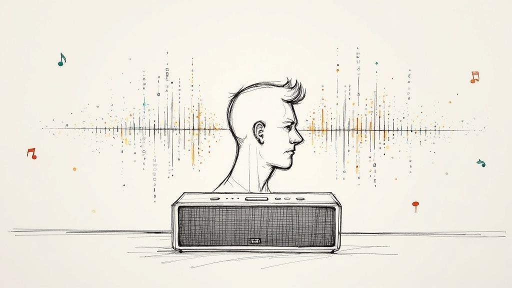 Screenshot of Google's Text-to-Speech interface showing options for language, voice, and audio profiles.