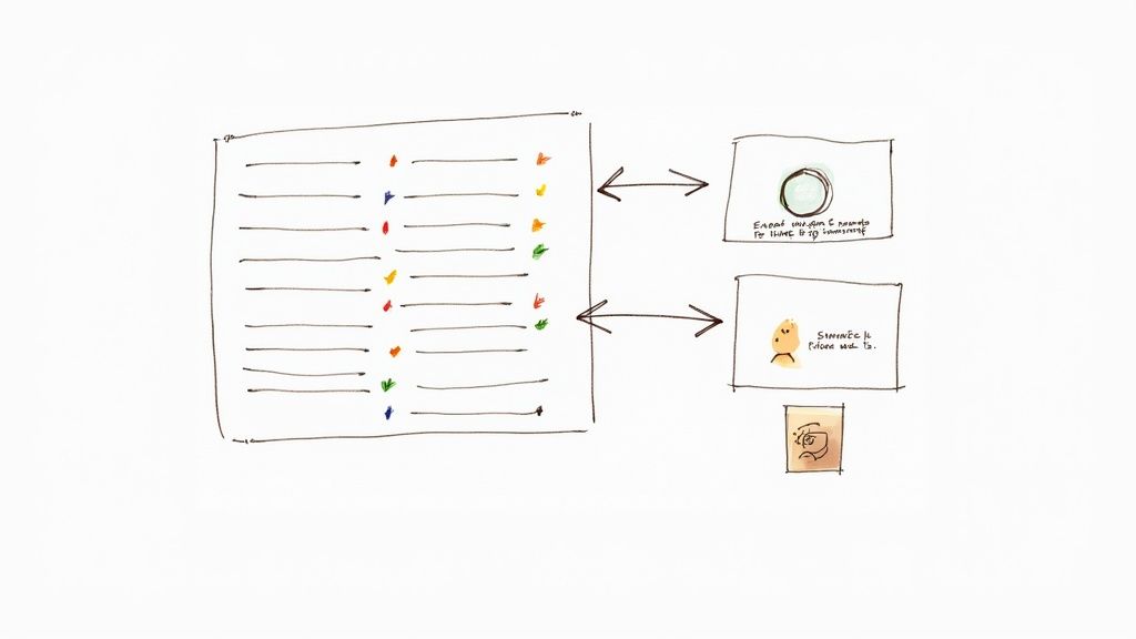 Two people collaborating on a complex plan with sticky notes on a glass wall, symbolizing strategic problem-solving.