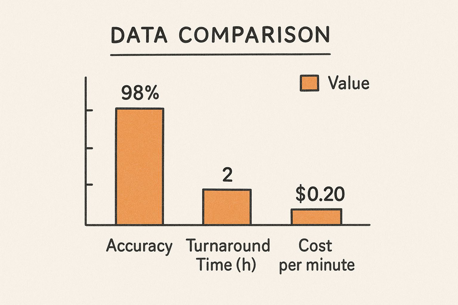Infographic about affordable transcription service