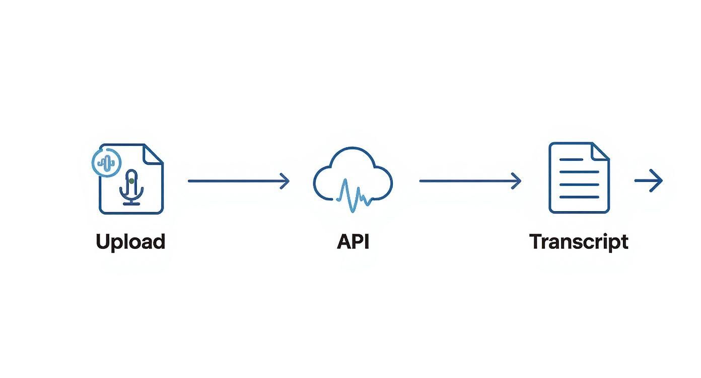 Infographic about transcription from audio file