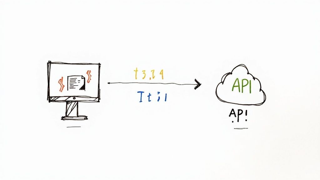 A laptop screen showing lines of code for audio transcription