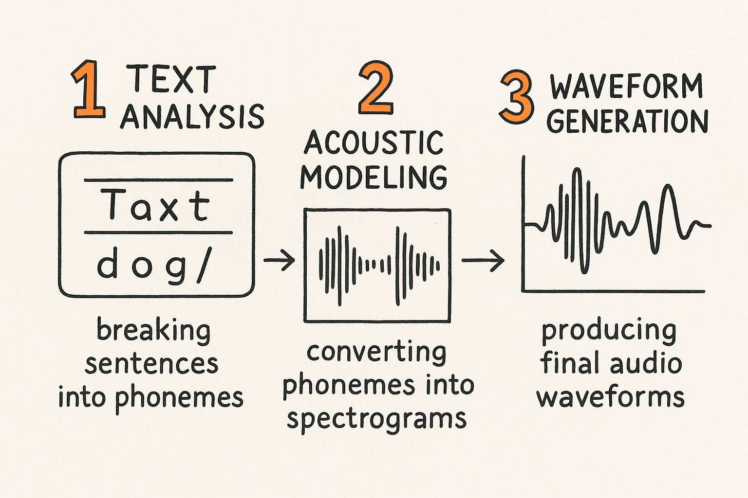 Infographic about synthesis of speech