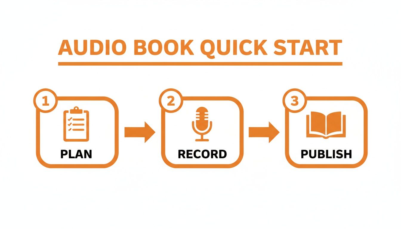Infographic about record an audio book