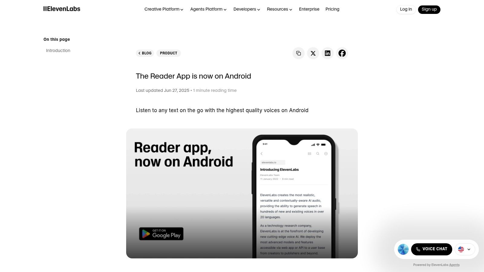 ElevenLabs — ElevenReader
