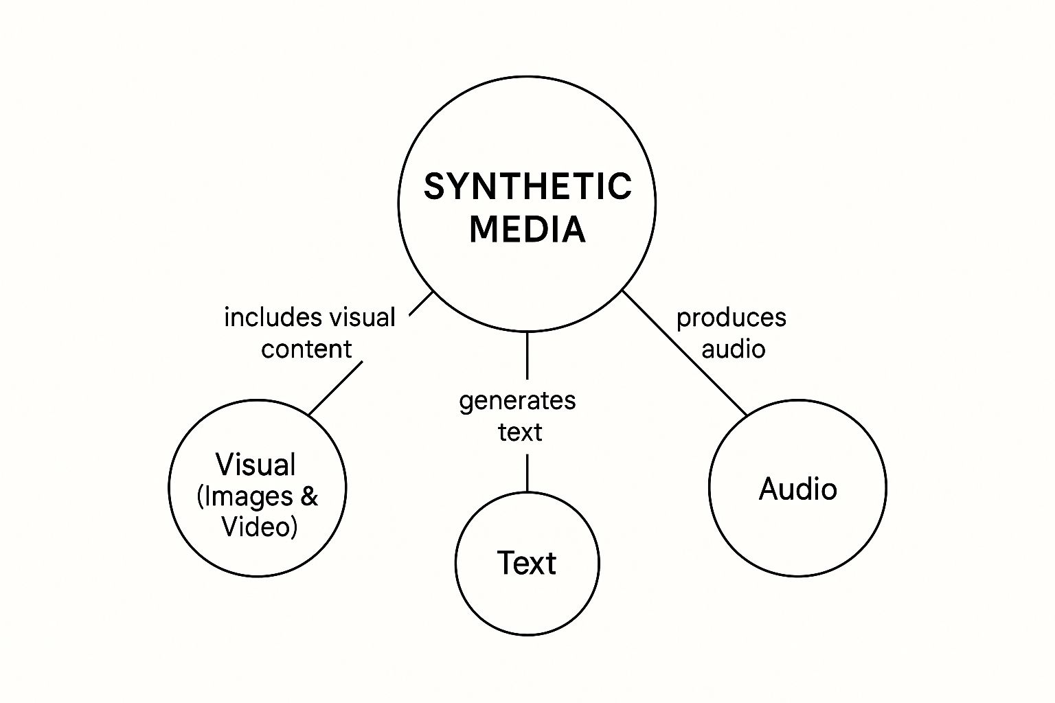 Infographic about what is synthetic media
