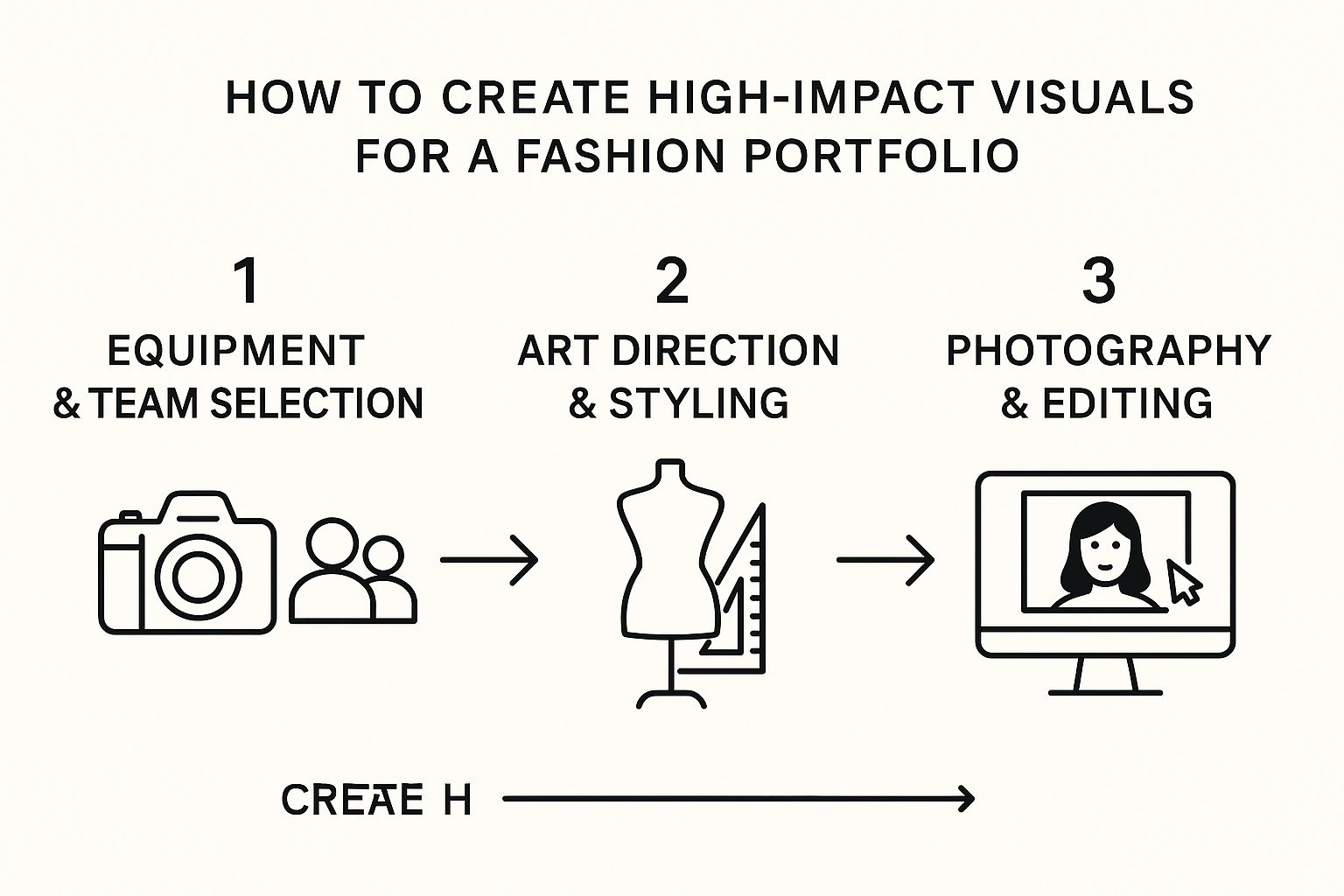 Infographic about how to build a fashion portfolio