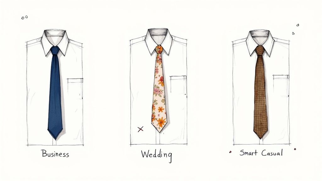 A man in a well-tailored suit adjusting his tie, showcasing a perfect business professional look with a blue shirt.