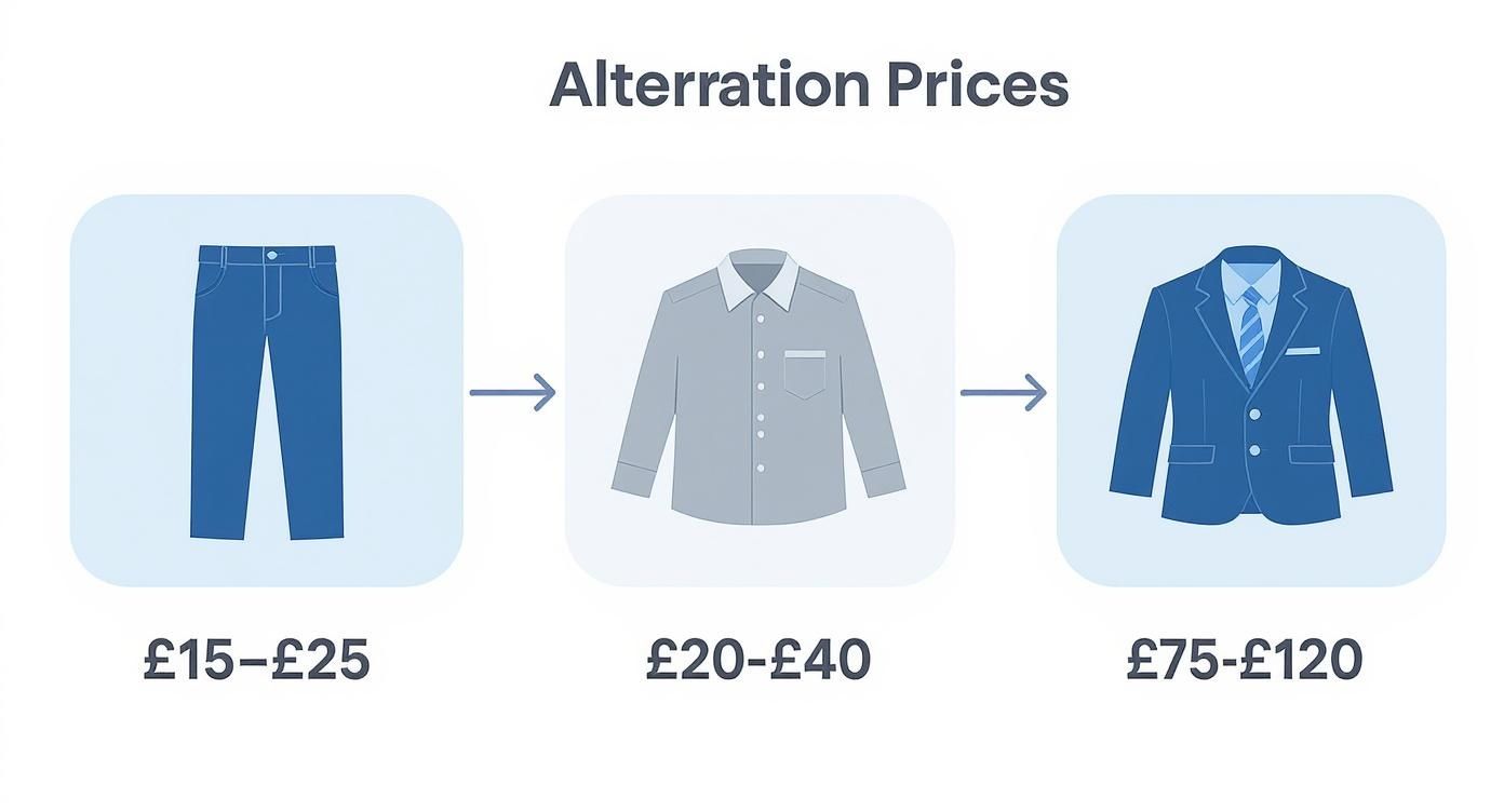 Infographic about how much do alterations cost