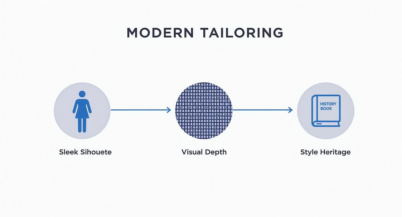 Infographic about suit and turtleneck