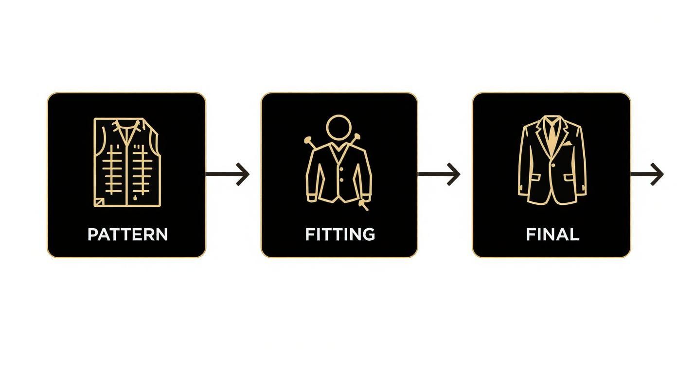 Infographic about tailor made suit