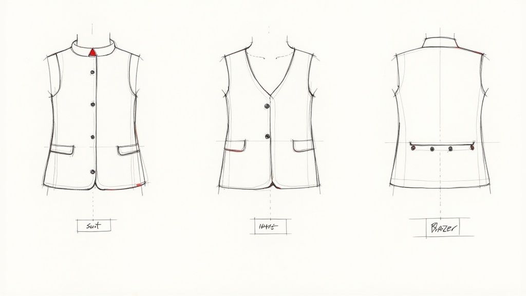 A gentleman in a well-styled blazer, paired with contrasting trousers for a smart-casual look.