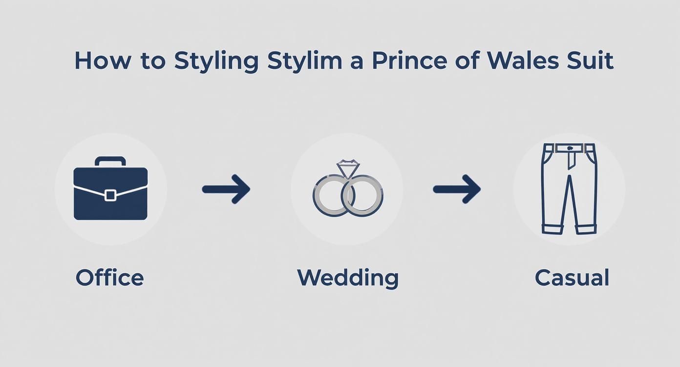 Infographic about prince of wales suit