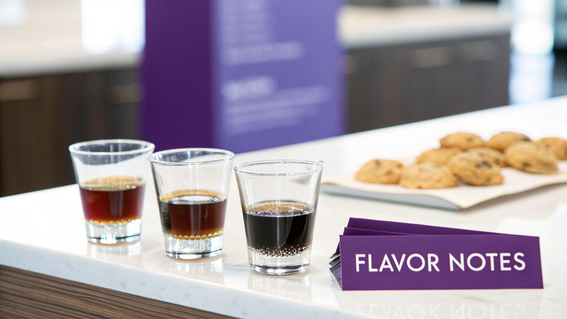 A sensory wheel showing the different flavour notes of coffee.