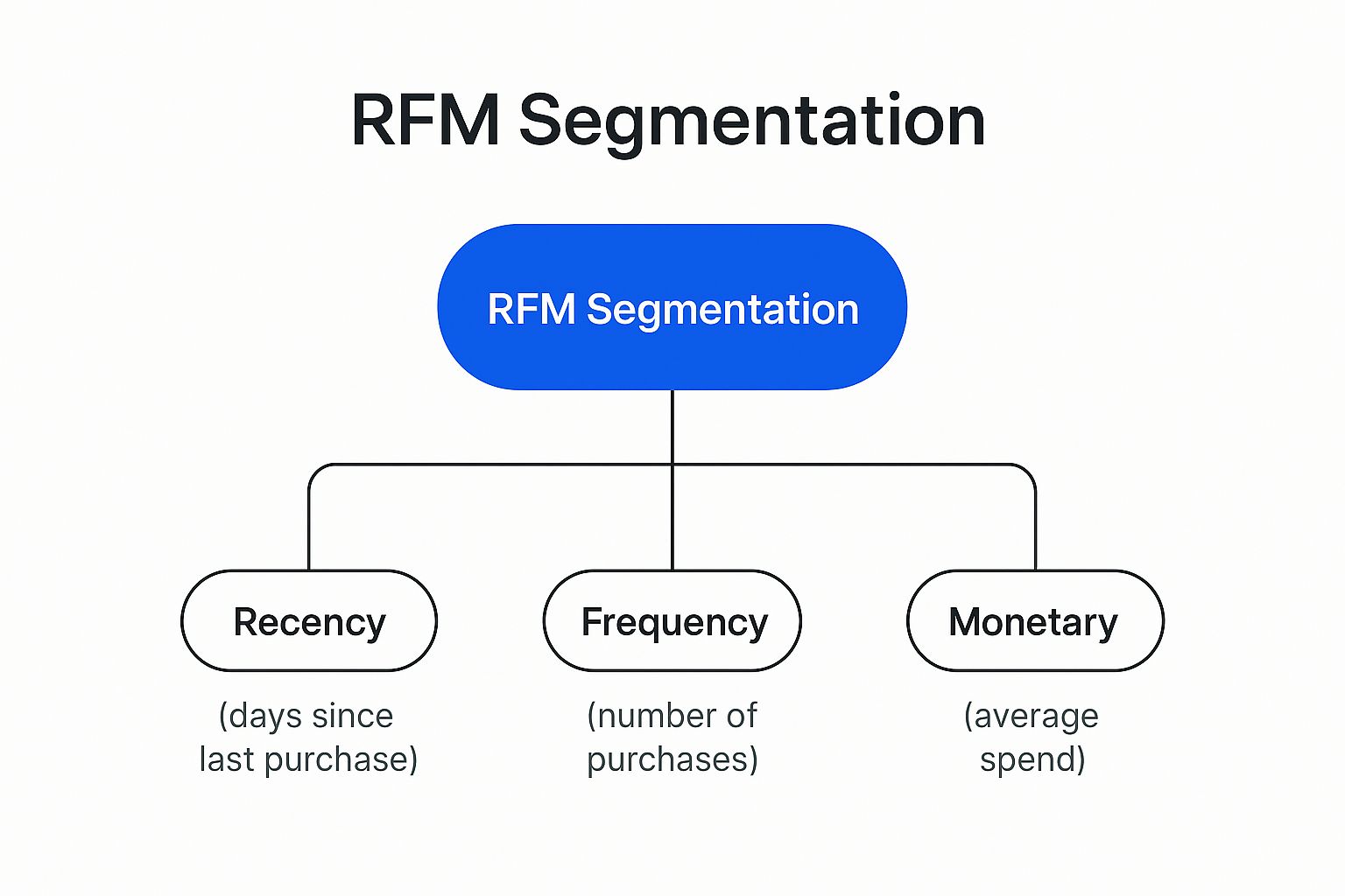 Infographic showing key data about RFM Analysis (Recency, Frequency, Monetary)