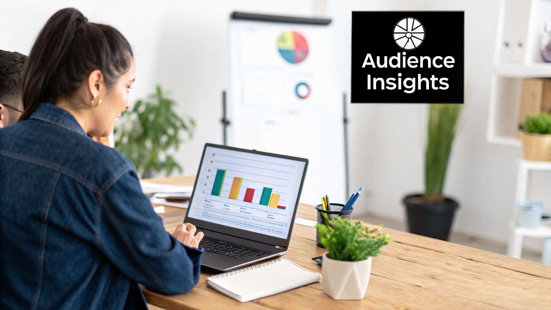 A person at a desk analyzing charts and graphs for a lead generation strategy.
