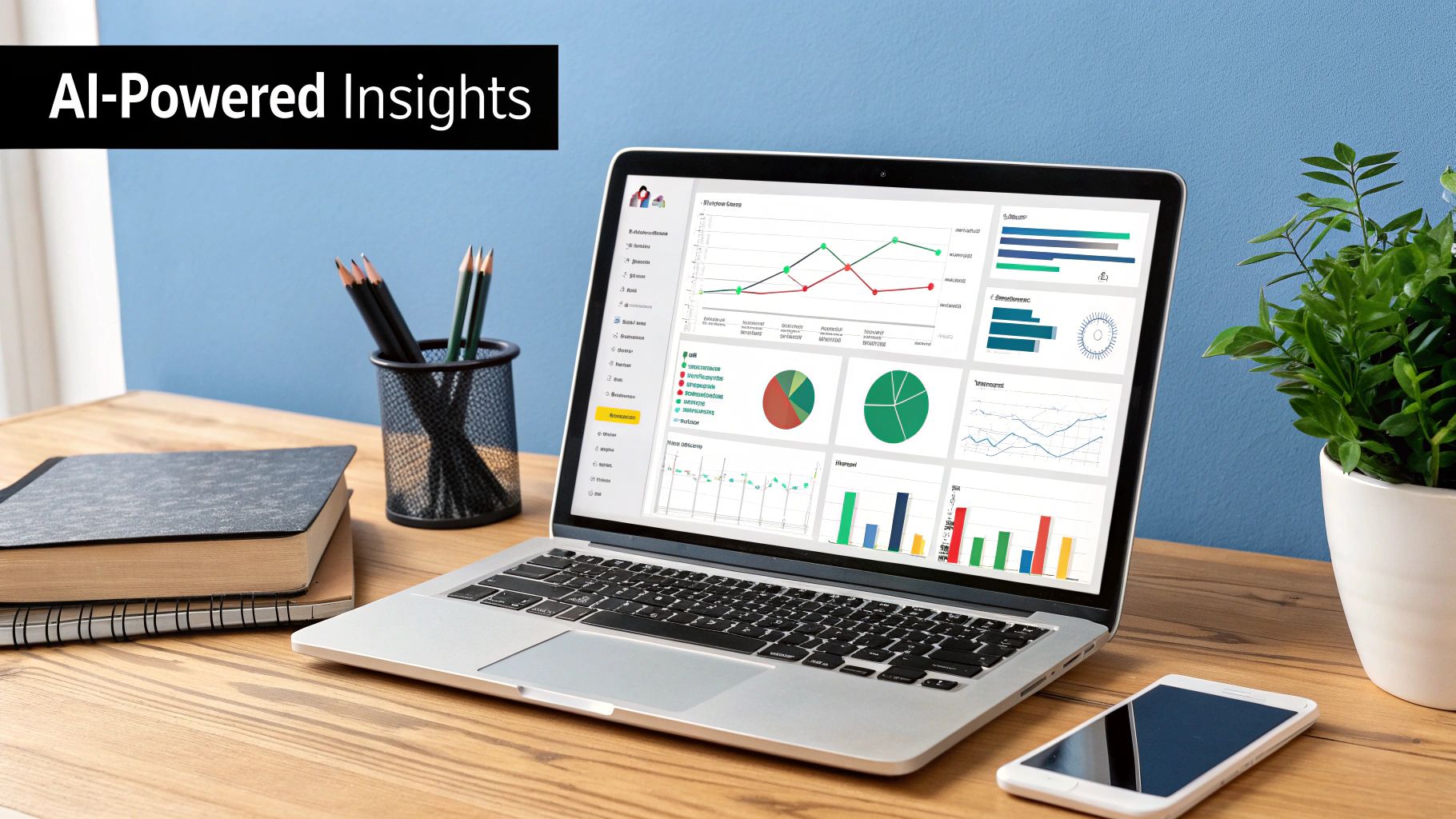 A graphic illustrating Microsoft's AI-powered account intelligence approach, showing data sources feeding into an AI model, which then produces actionable insights for sales and marketing teams.