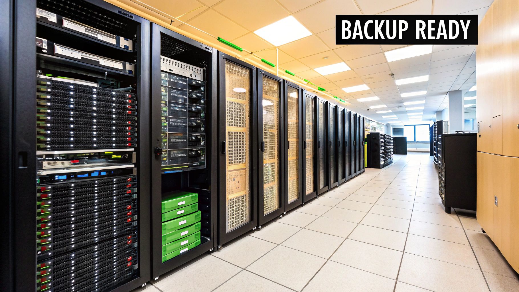 Infographic detailing the 3-2-1 backup rule and recovery testing cycle