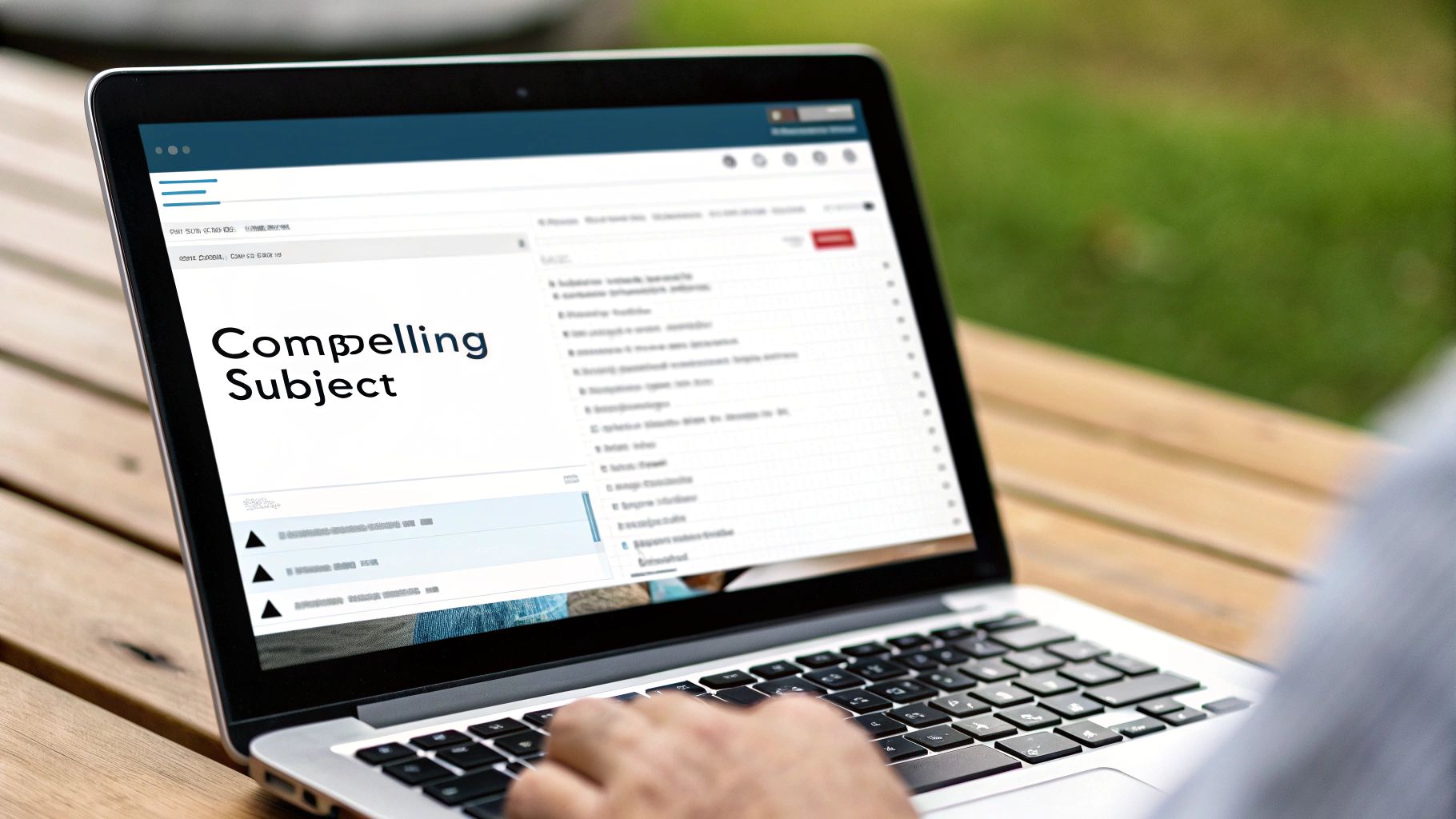 An image illustrating the importance of compelling subject lines in B2B email marketing.